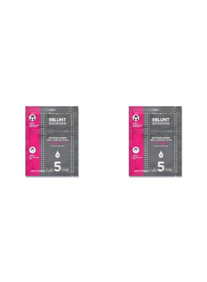 BBLUNT Unscented Intense Shine Heat Hair Spa Mask for Dull Hair With Rice & Silk Protein For Salon-Like Hair Spa At Home - 70 Grams (Pack Of 2) - Image 1